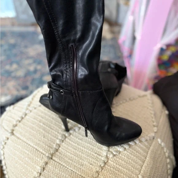 Nine West Black Over the Knee Boots - Picture 3 of 5